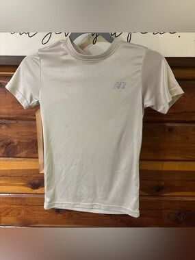 New Balance Cream Crewneck Short Sleeve Tee